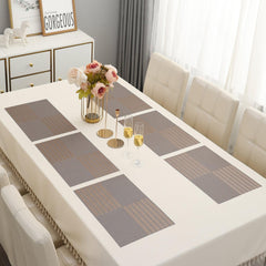 PVC Dining Table Mats, Light Brown - HOKIPO | Har Ghar ka Humsafar