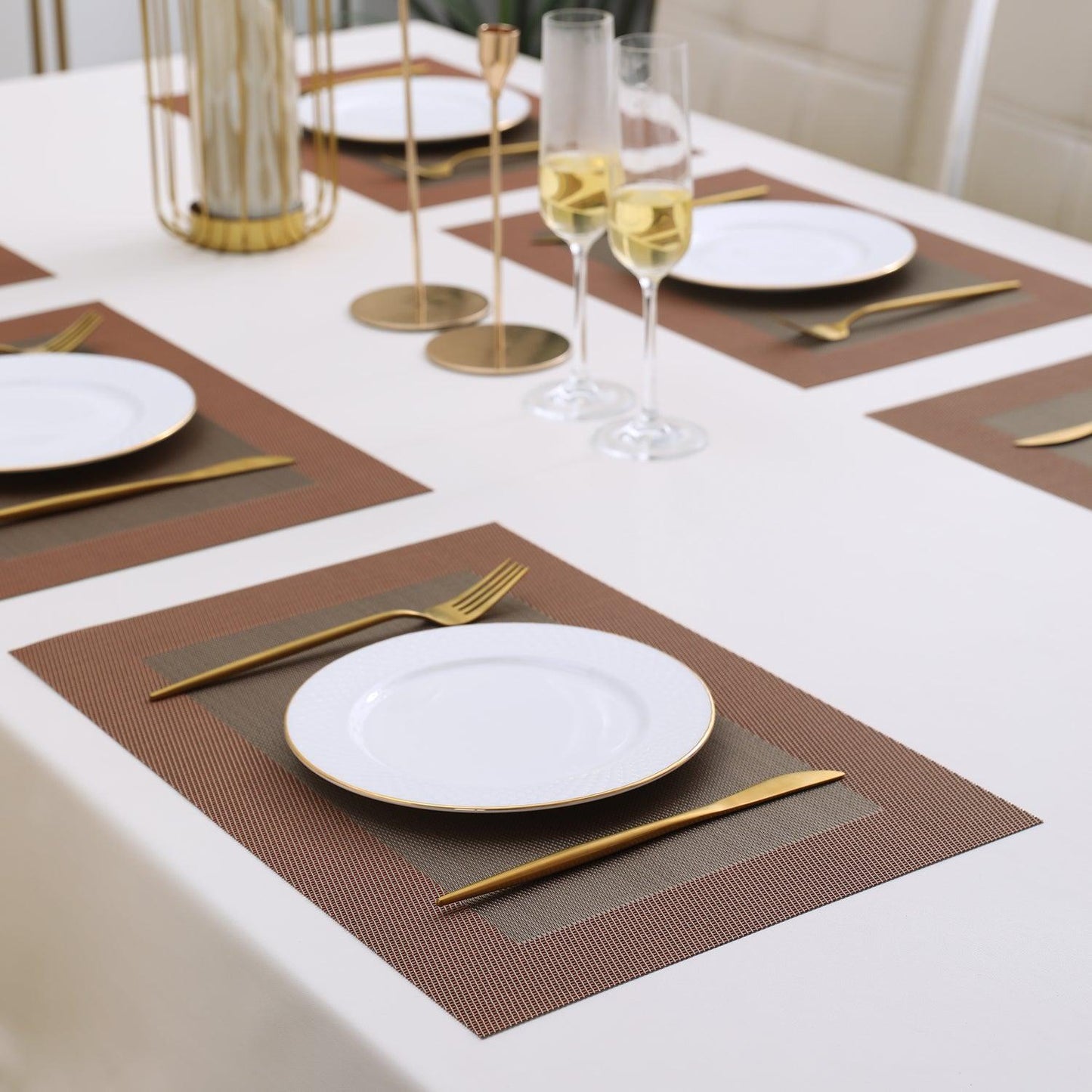 PVC Dining Table Mats, Metallic - HOKIPO | Har Ghar ka Humsafar