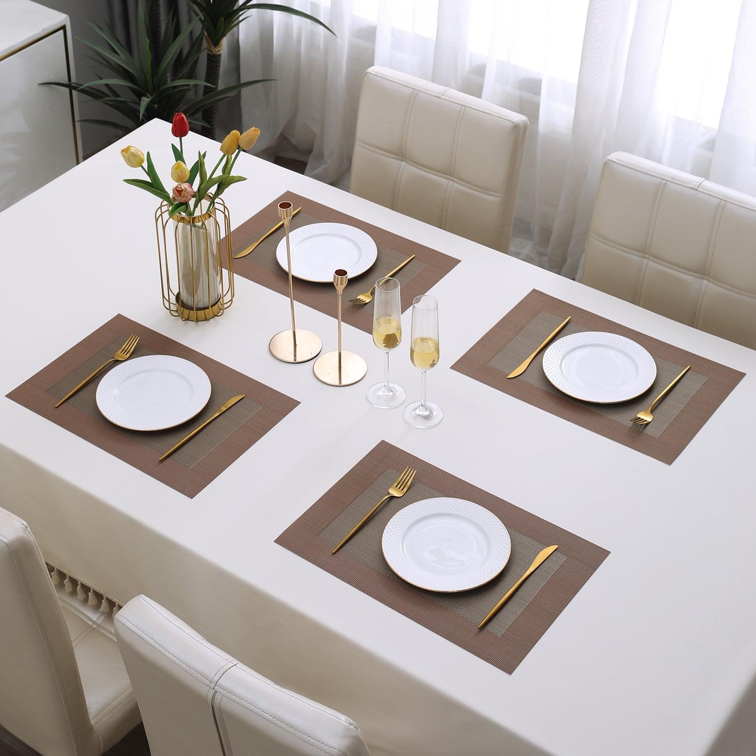 PVC Dining Table Mats, Metallic - HOKIPO | Har Ghar ka Humsafar