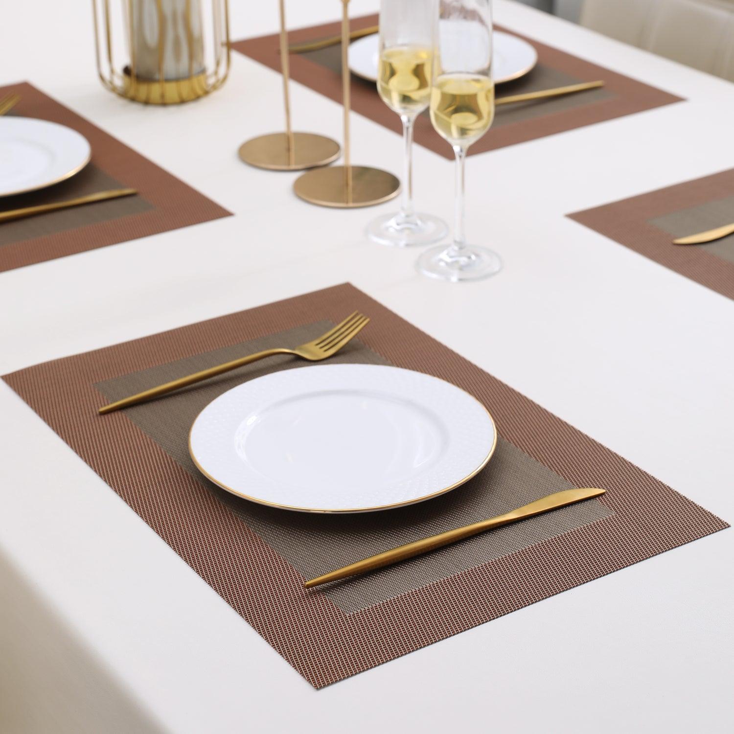 PVC Dining Table Mats, Metallic - HOKIPO | Har Ghar ka Humsafar