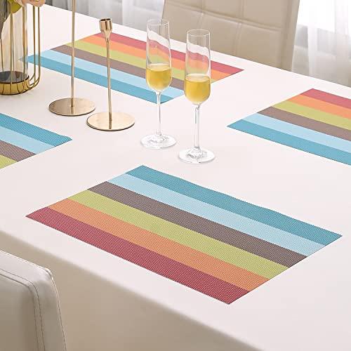 PVC Dining Table Mats, Multicolour - HOKIPO | Har Ghar ka Humsafar