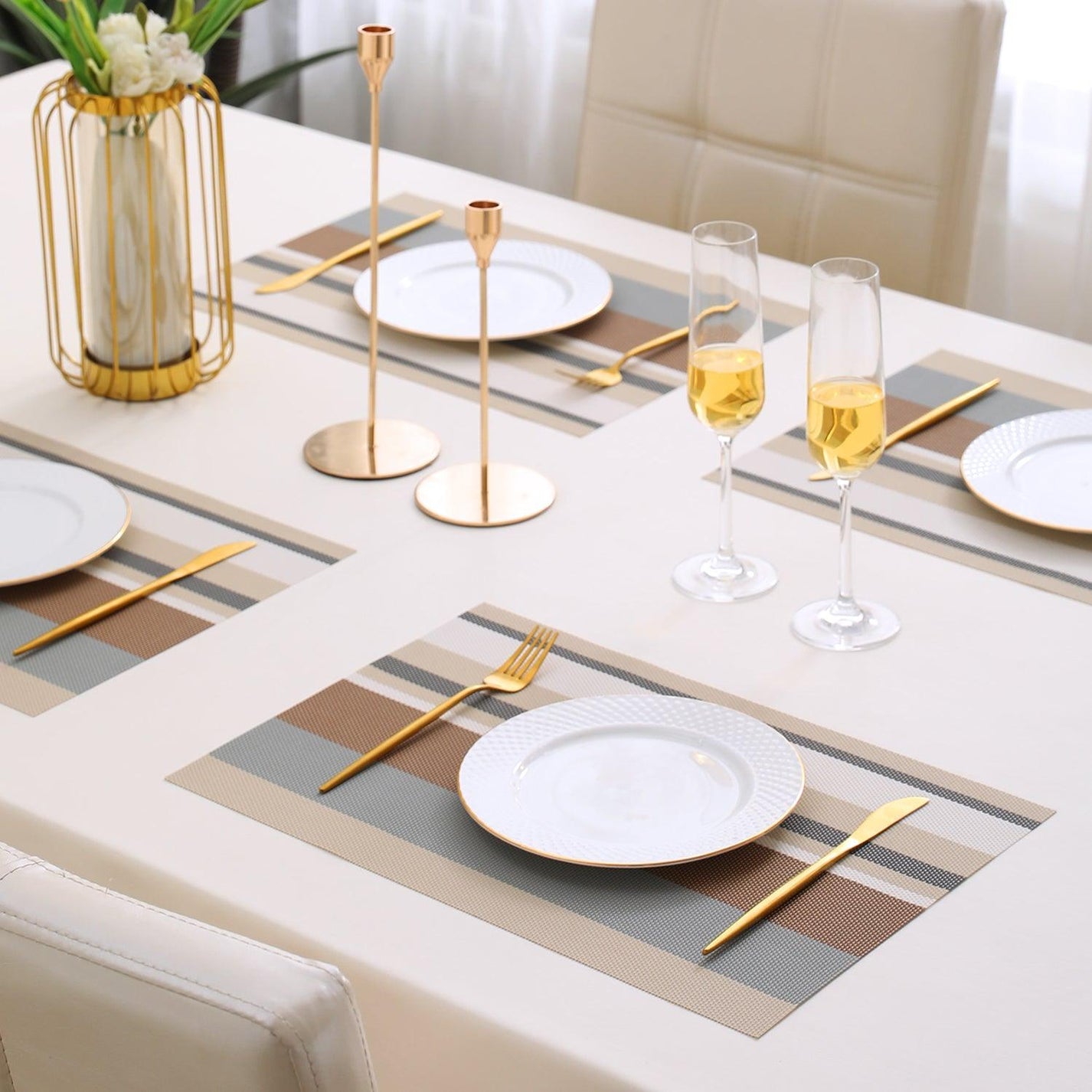 Multicolour PVC Dining Mats | Set of 4 & 6 | HOKIPO – HOKIPO | Har Ghar ...