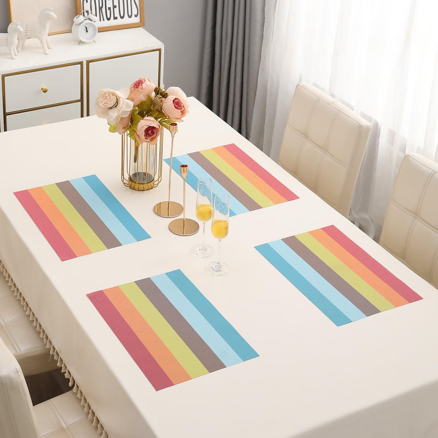 PVC Dining Table Mats, Multicolour - HOKIPO | Har Ghar ka Humsafar