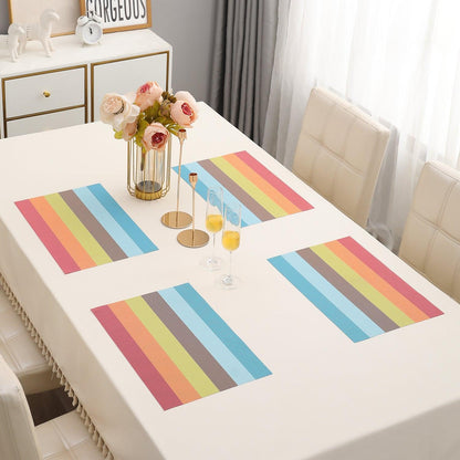 PVC Dining Table Mats, Multicolour - HOKIPO | Har Ghar ka Humsafar