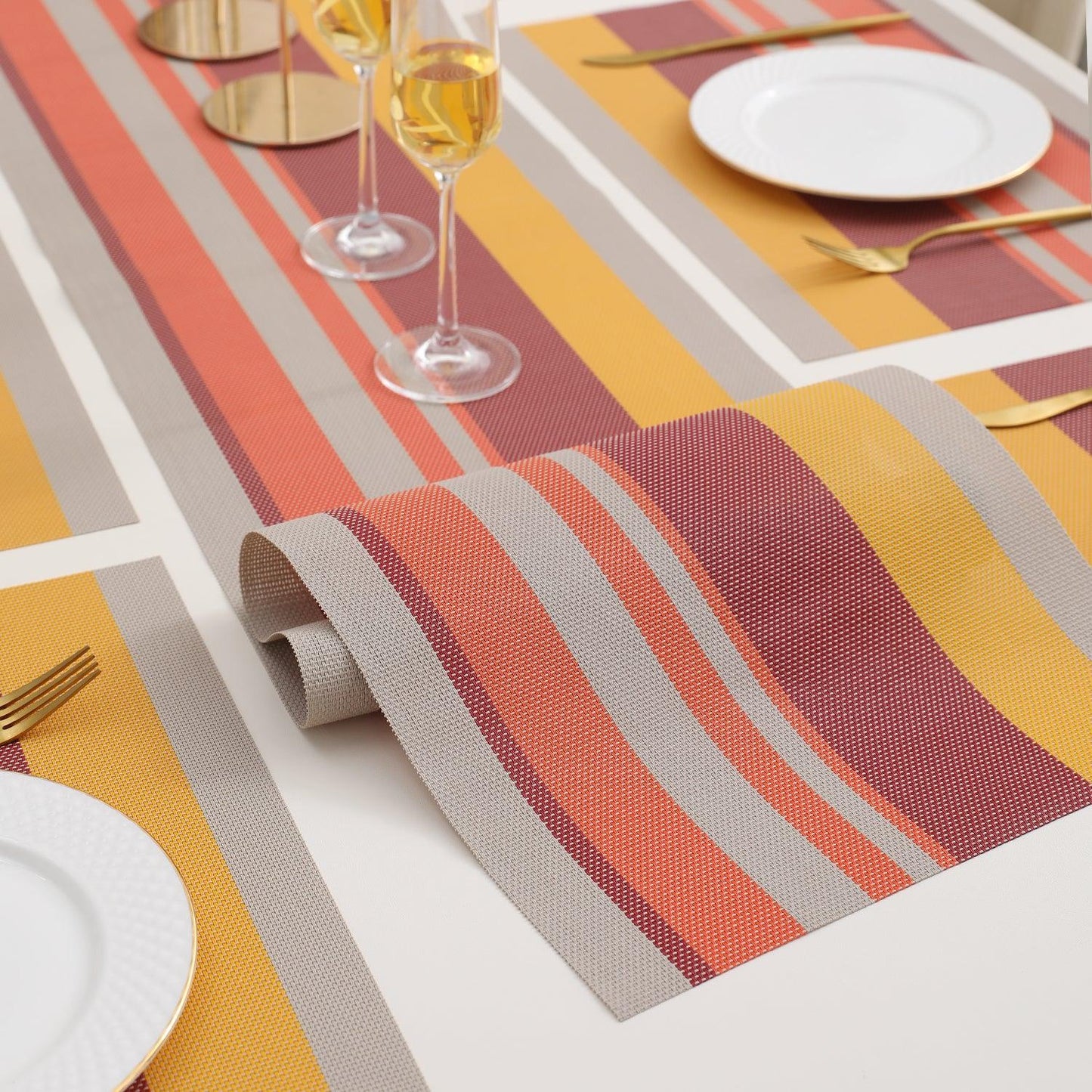 PVC Dining Table Mats, Multicolour - HOKIPO | Har Ghar ka Humsafar