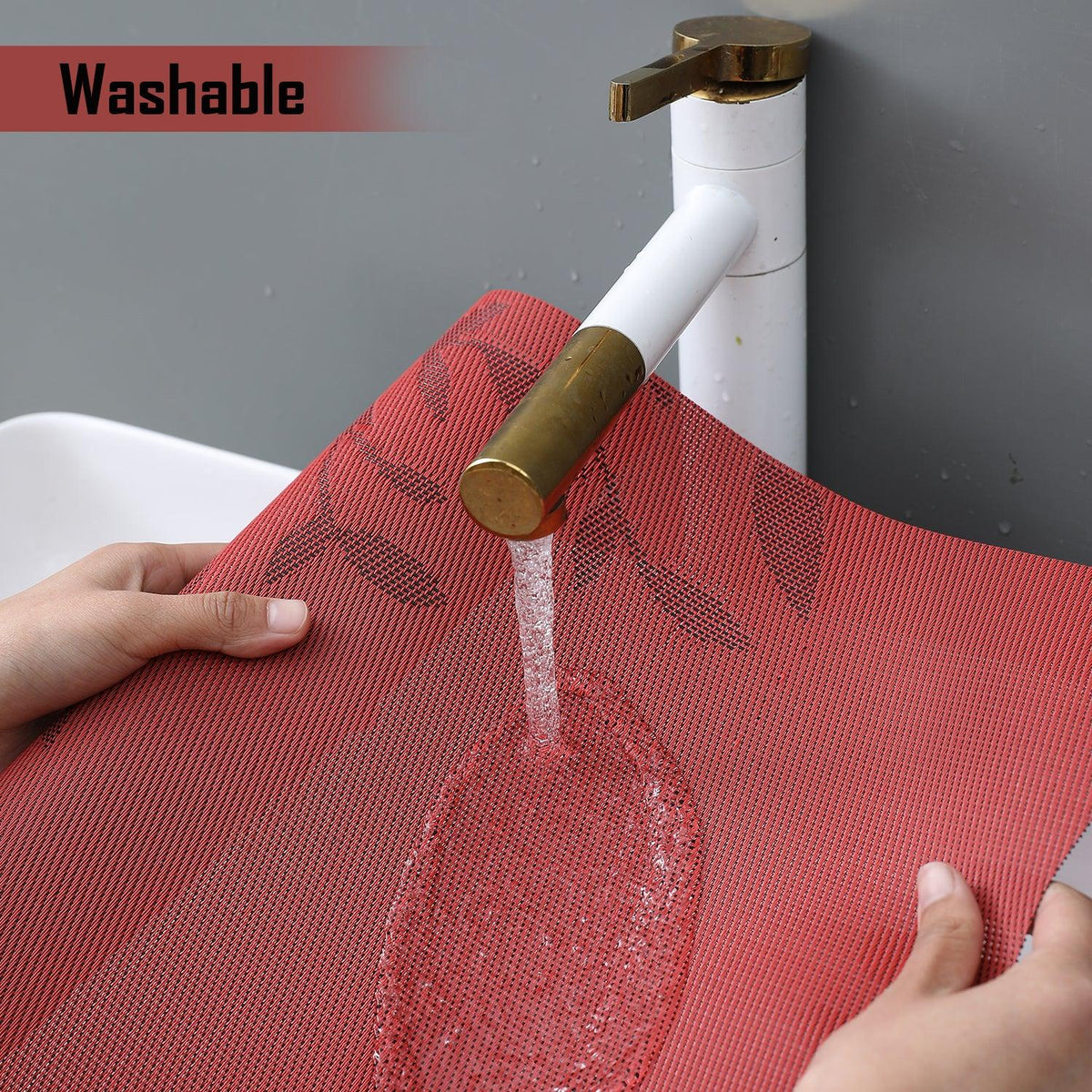 PVC Dining Table Mats, Red - HOKIPO | Har Ghar ka Humsafar