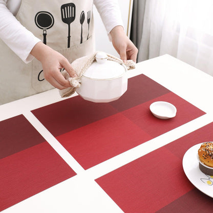 PVC Dining Table Mats, Red - HOKIPO | Har Ghar ka Humsafar