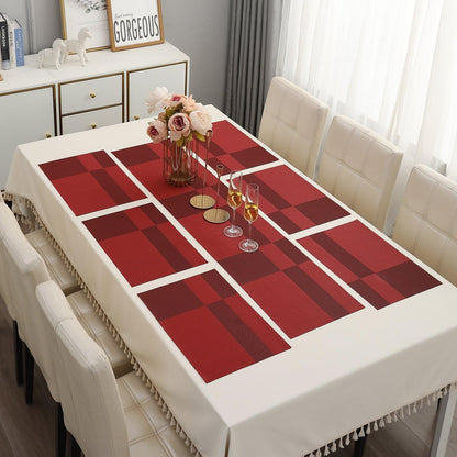 PVC Dining Table Mats, Ruby Red - HOKIPO | Har Ghar ka Humsafar