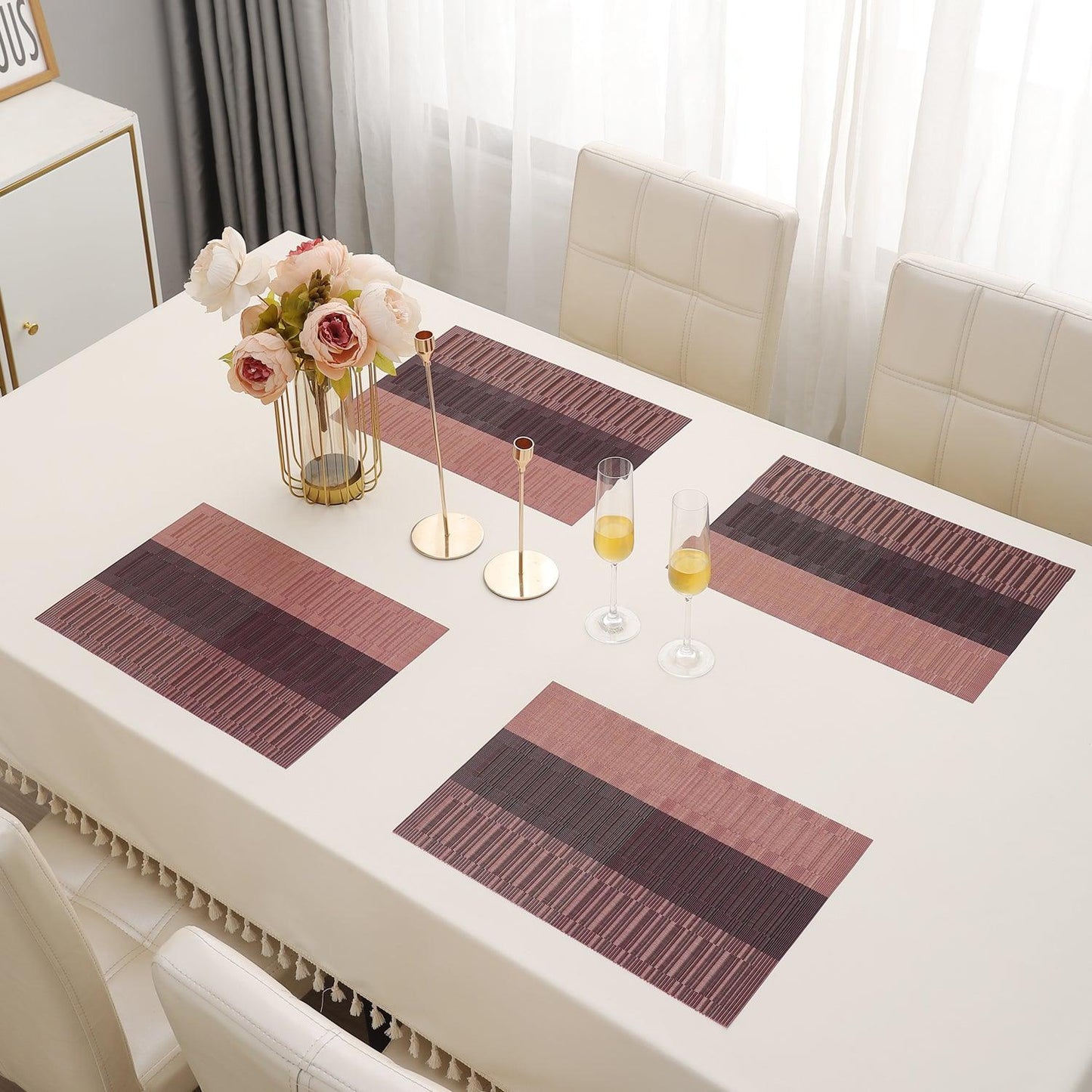 PVC Dining Table Mats, Wine - HOKIPO | Har Ghar ka Humsafar