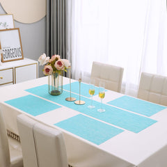 PVC Dining Table Mats,Turquoise - HOKIPO | Har Ghar ka Humsafar