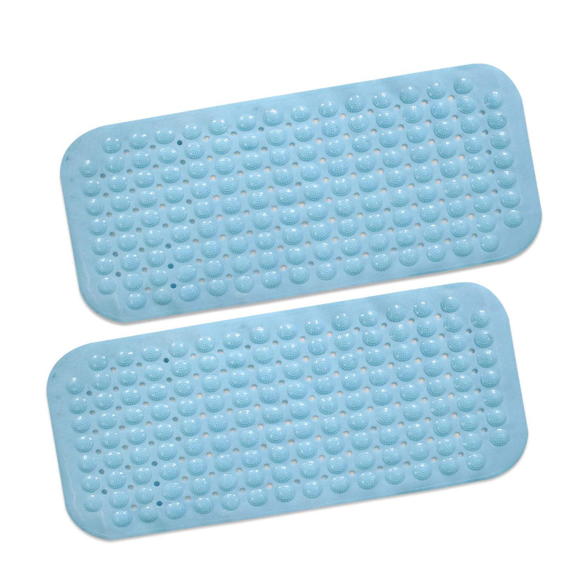 PVC Shower Mat Anti - Slip with Massage Acupressure Points, 36x71 cm, Blue - HOKIPO | Har Ghar ka Humsafar