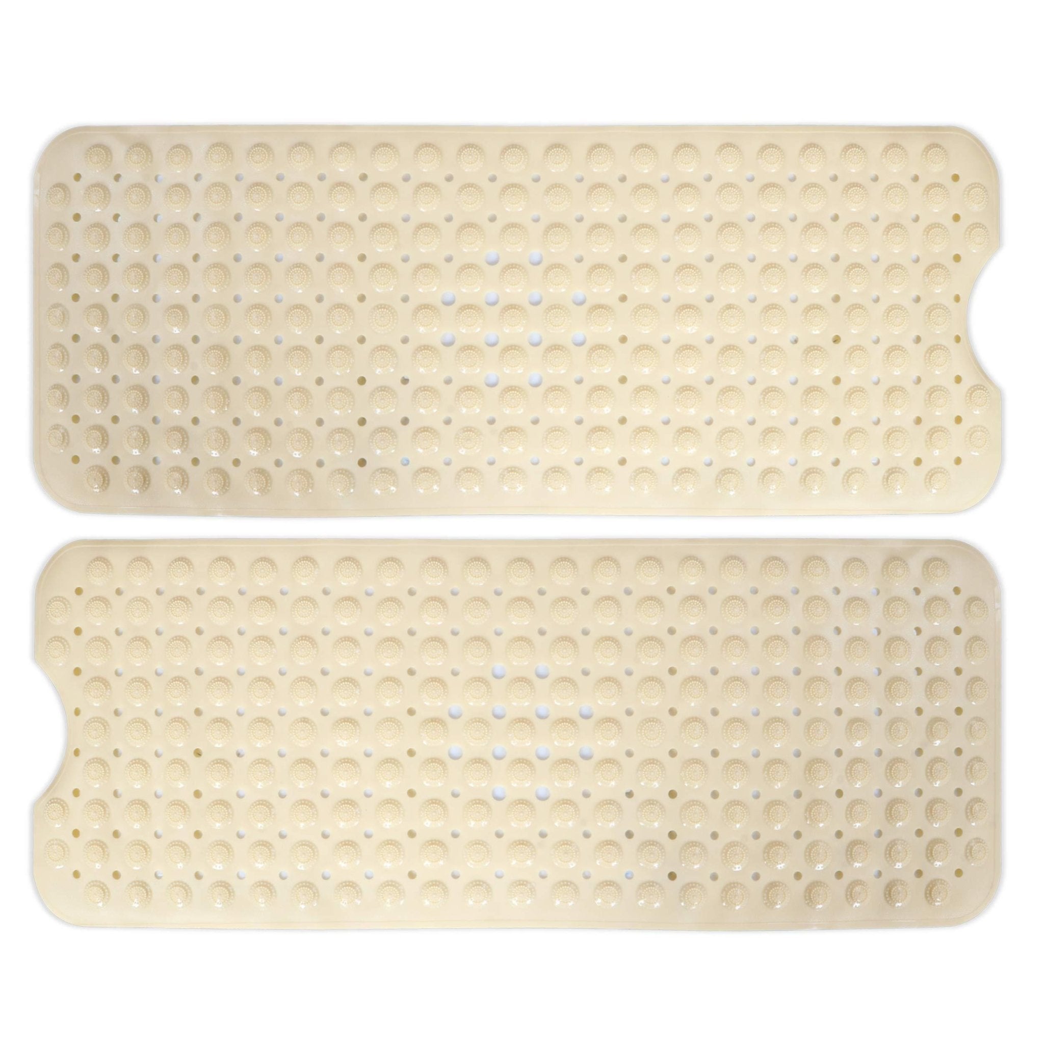 PVC Shower Mat Anti - Slip with Massage Acupressure Points, 40x100 cm, Beige - HOKIPO | Har Ghar ka Humsafar