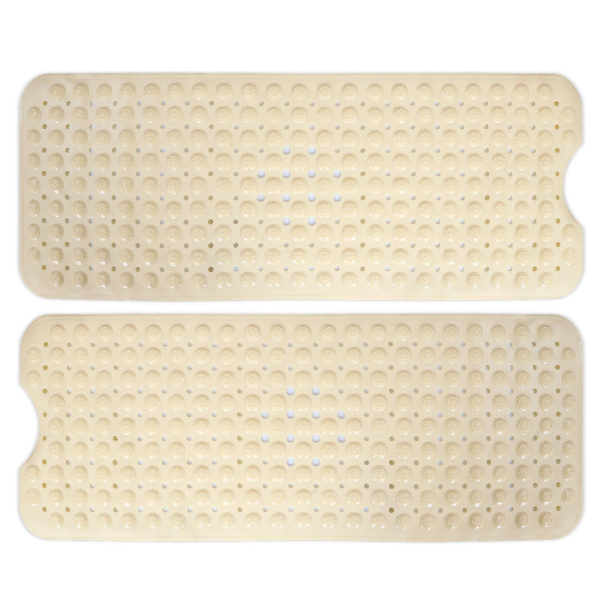 PVC Shower Mat Anti - Slip with Massage Acupressure Points, 40x100 cm, Beige - HOKIPO | Har Ghar ka Humsafar