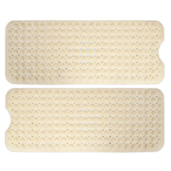 PVC Shower Mat Anti - Slip with Massage Acupressure Points, 40x100 cm, Beige - HOKIPO | Har Ghar ka Humsafar