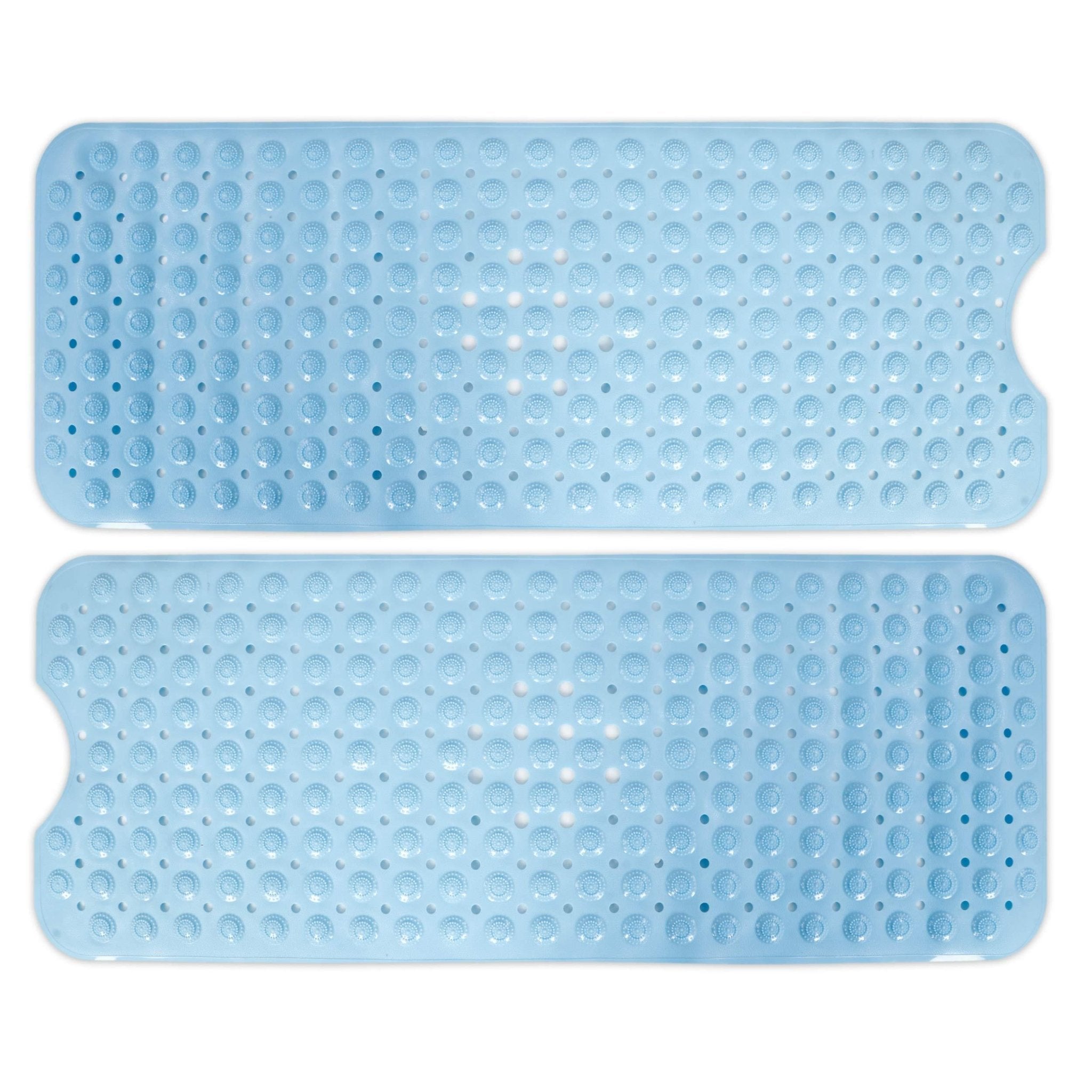 PVC Shower Mat Anti - Slip with Massage Acupressure Points, 40x100 cm, Blue - HOKIPO | Har Ghar ka Humsafar