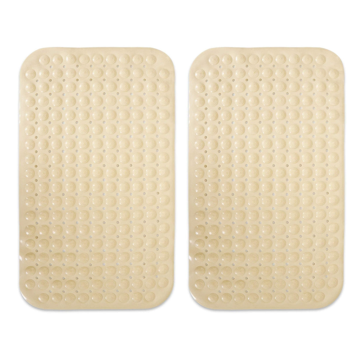 PVC Shower Mat Anti - Slip with Massage Acupressure Points, 46x78 cm, Beige - HOKIPO | Har Ghar ka Humsafar