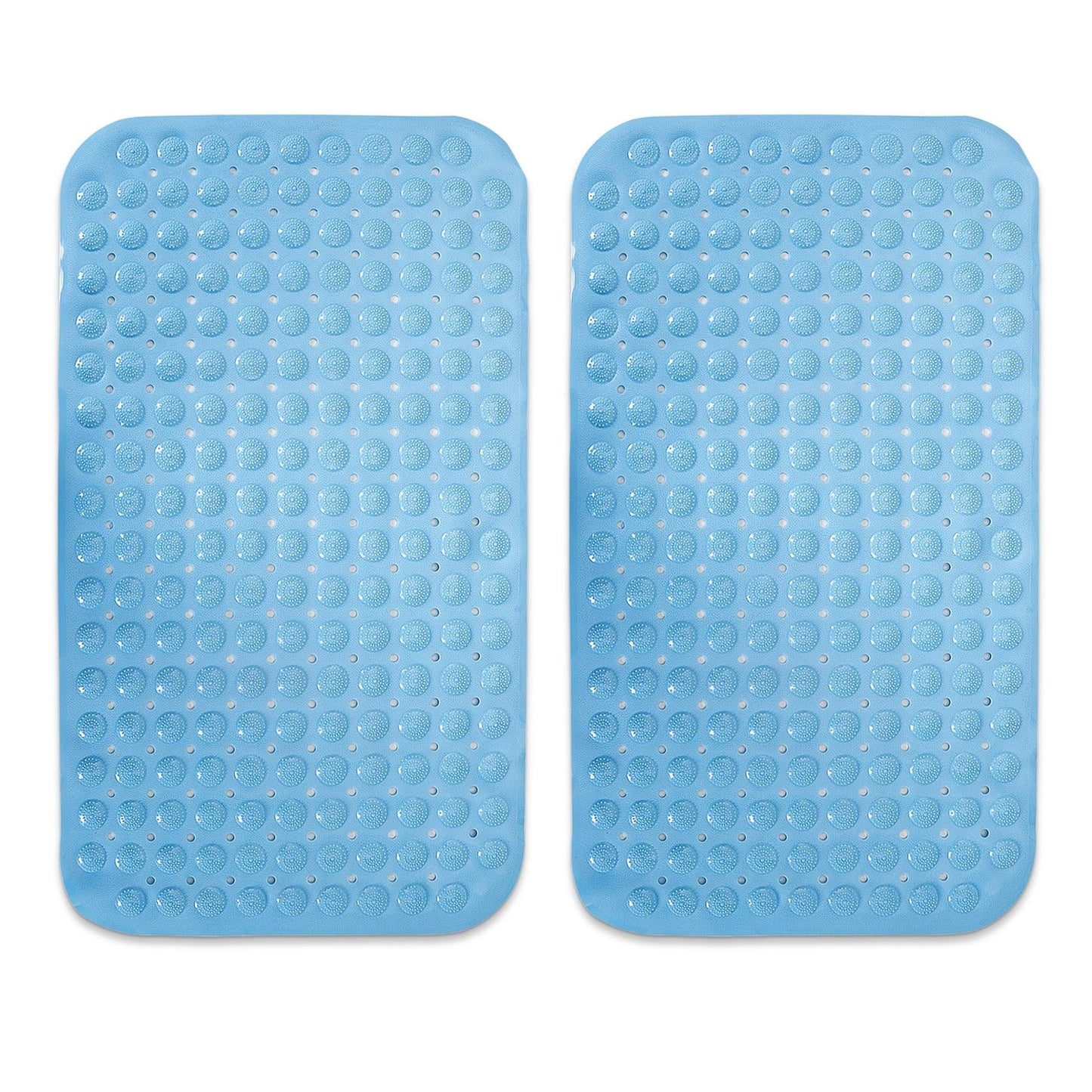 PVC Shower Mat Anti - Slip with Massage Acupressure Points, 46x78 cm, Blue - HOKIPO | Har Ghar ka Humsafar