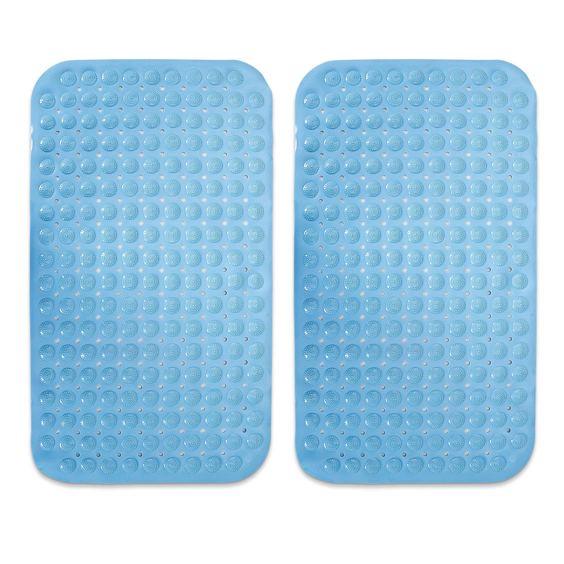 PVC Shower Mat Anti - Slip with Massage Acupressure Points, 46x78 cm, Blue - HOKIPO | Har Ghar ka Humsafar