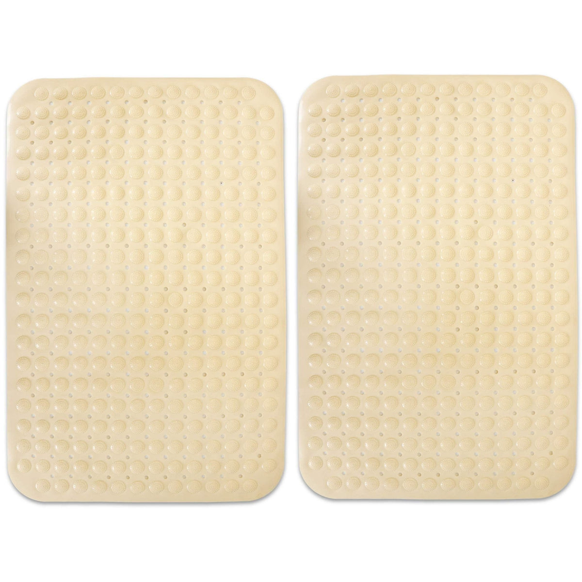 PVC Shower Mat Anti - Slip with Massage Acupressure Points, 58x88 cm, Beige - HOKIPO | Har Ghar ka Humsafar