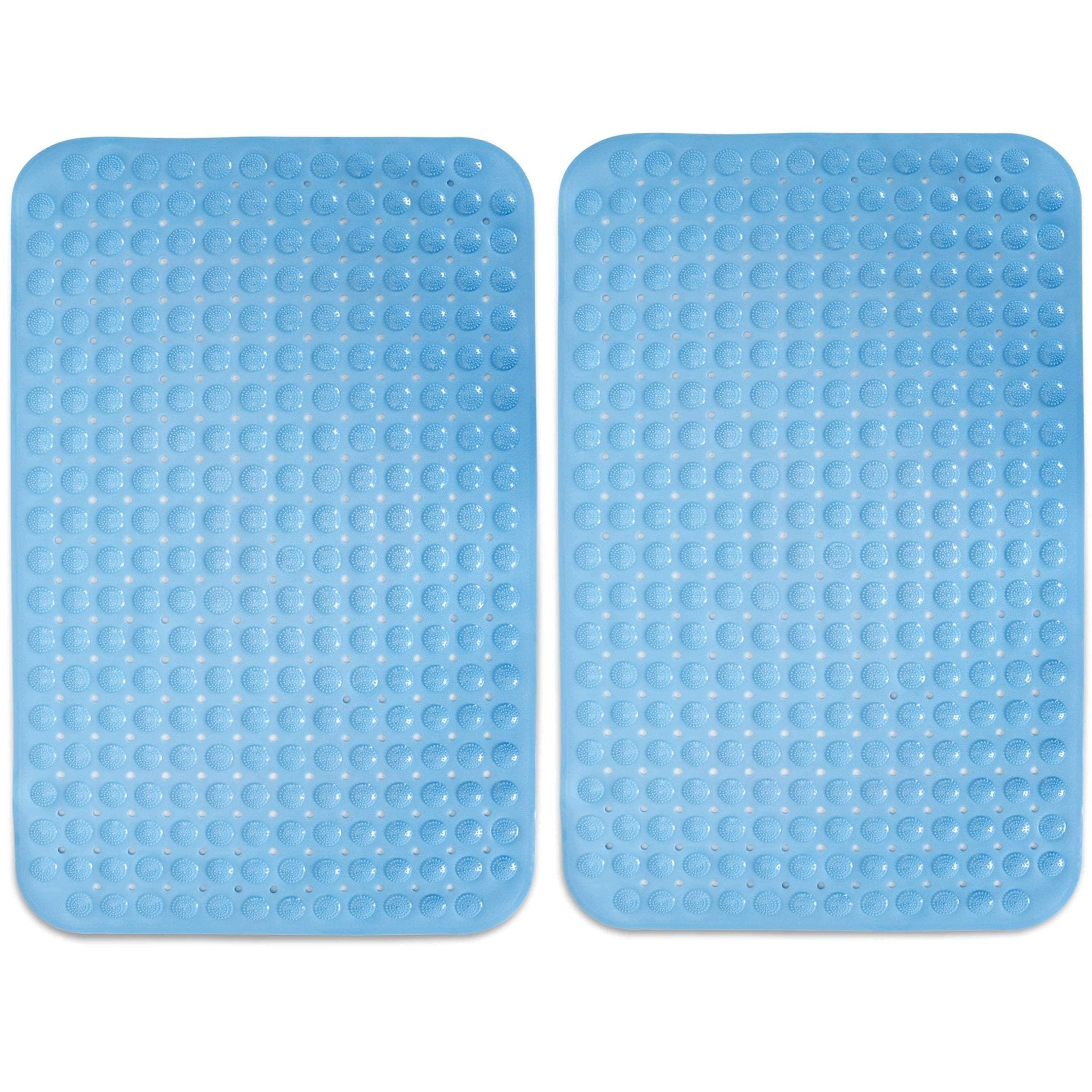 PVC Shower Mat Anti - Slip with Massage Acupressure Points, 58x88 cm, Blue - HOKIPO | Har Ghar ka Humsafar