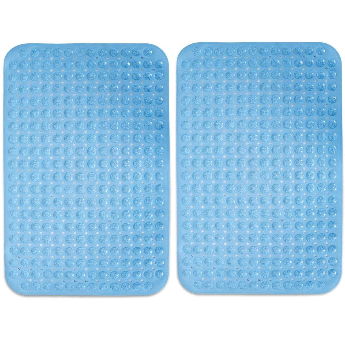 PVC Shower Mat Anti - Slip with Massage Acupressure Points, 58x88 cm, Blue - HOKIPO | Har Ghar ka Humsafar