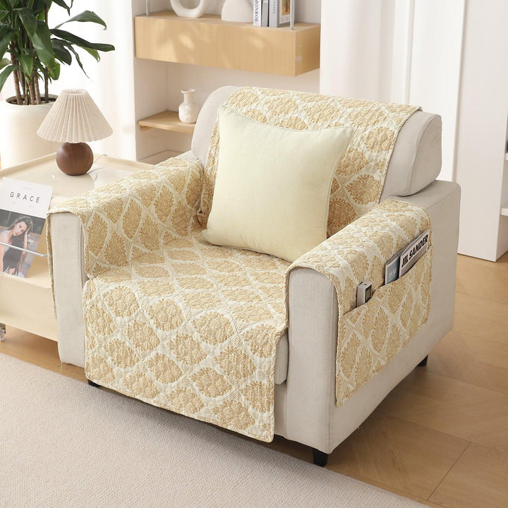 Ogee Ivory Printed premium sofa chair covers