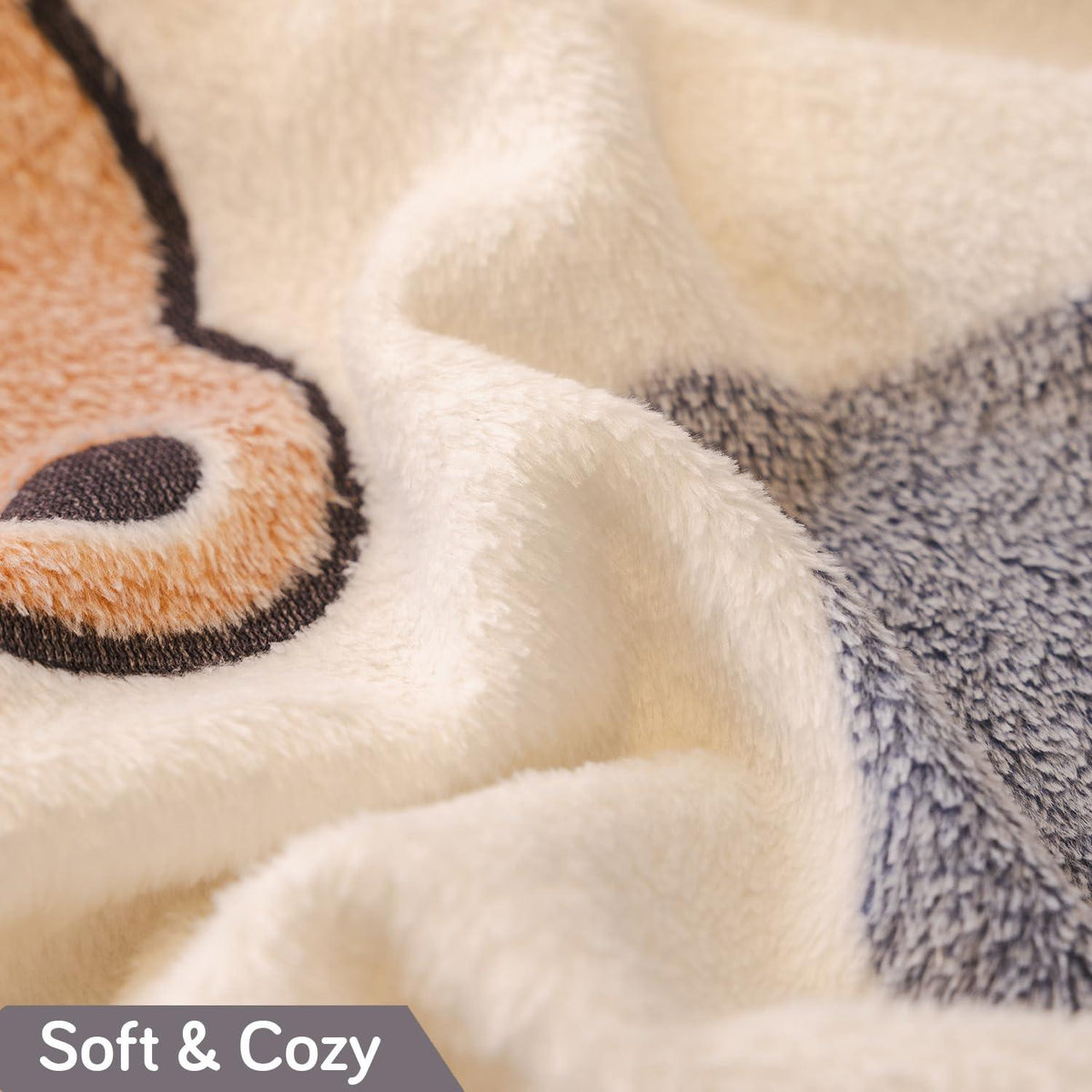 Soft , Cozy and Smooth Baby Bear Premium Velvet Plush Sofa Throw | HOKIPO