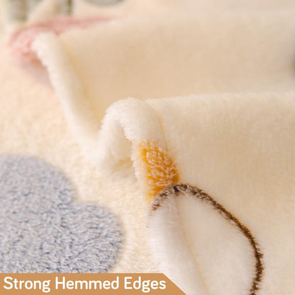Soft and Cozy Fully Covered Velvet Plush Sofa Throw for 1/2/3 - Seater, Bunny Rabbit - HOKIPO | Har Ghar ka Humsafar