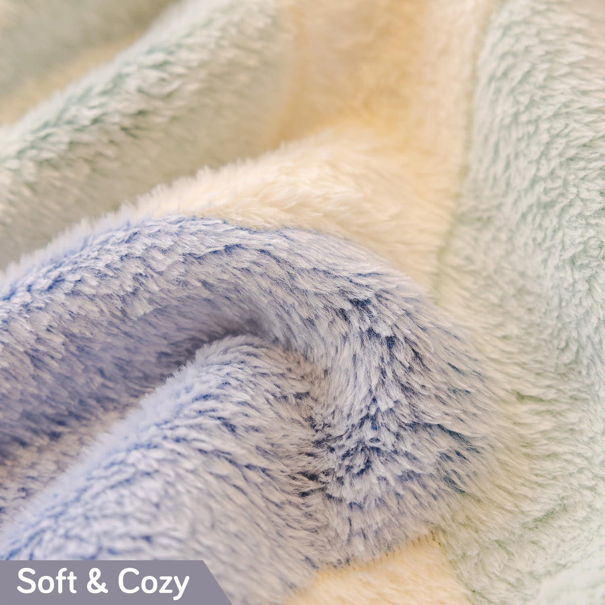 Soft & Cozy Premium Phil Blue Bear Luxury Velvet Plush Sofa Throw Blanket​ | HOKIPO