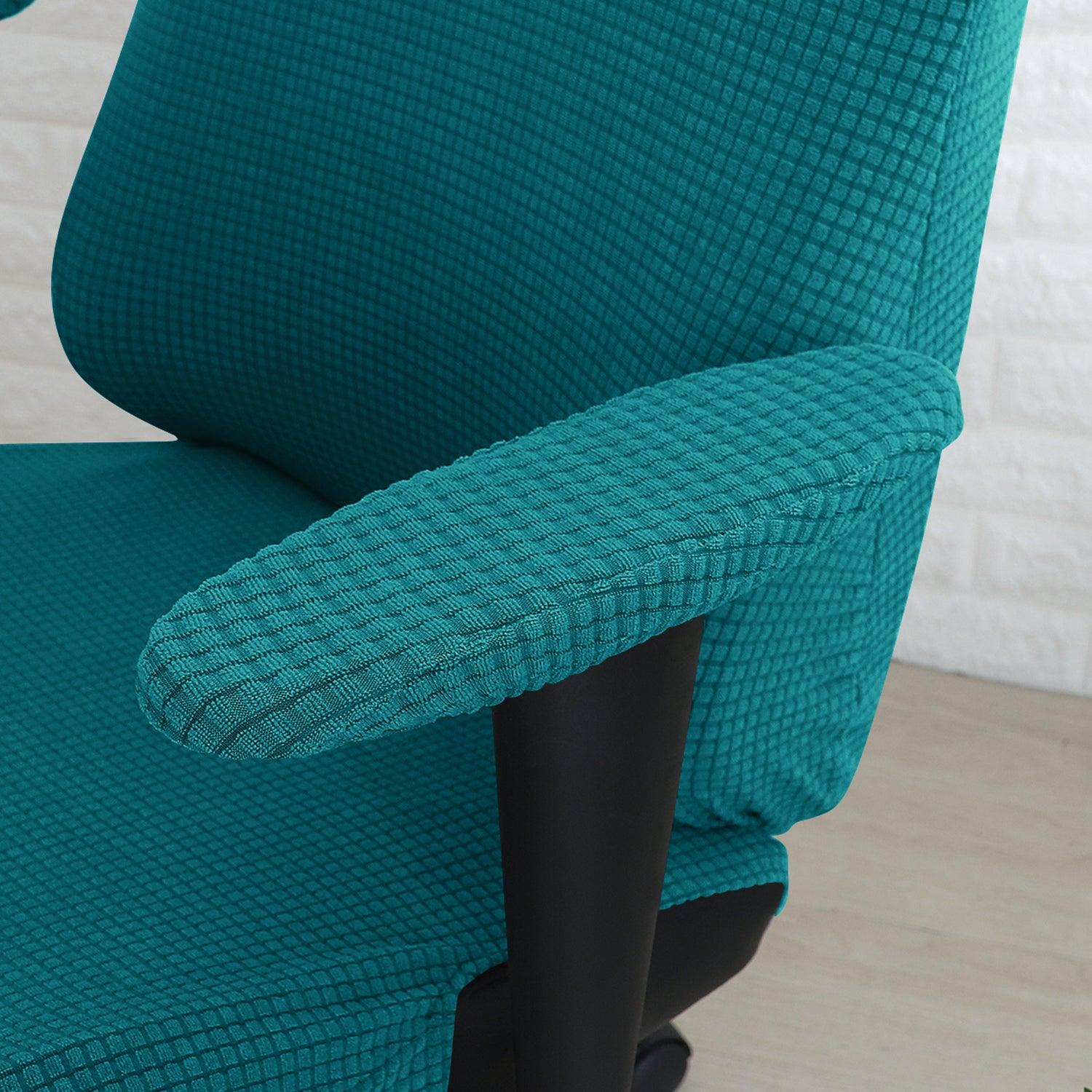 Stretchable Jacquard Elastic Gaming Chair Cover, Teal - HOKIPO | Har Ghar ka Humsafar