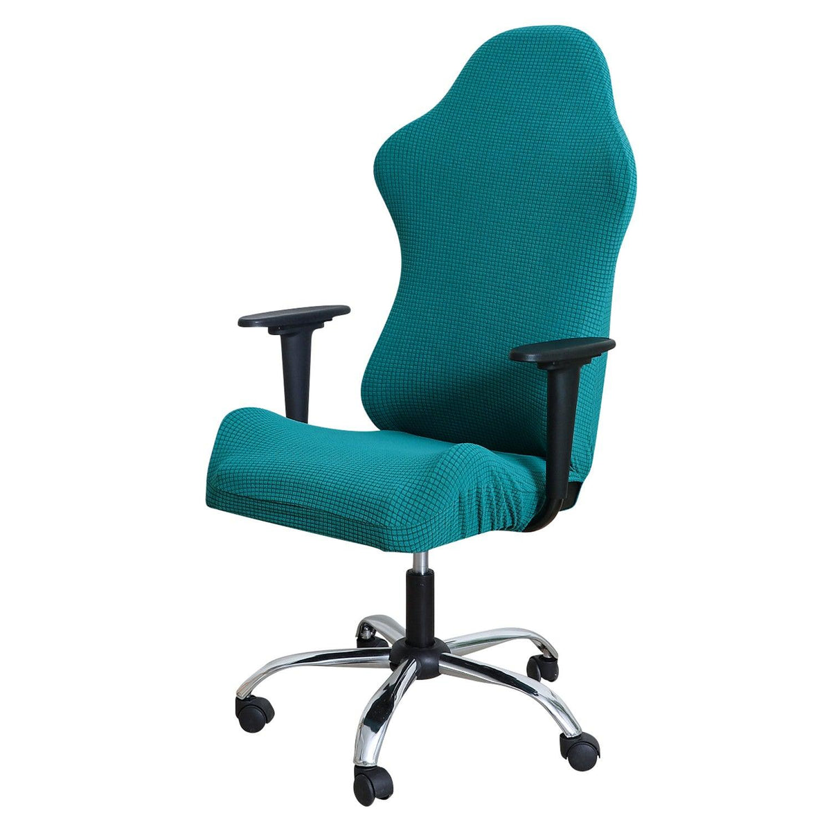 Stretchable Jacquard Elastic Gaming Chair Cover, Teal - HOKIPO | Har Ghar ka Humsafar