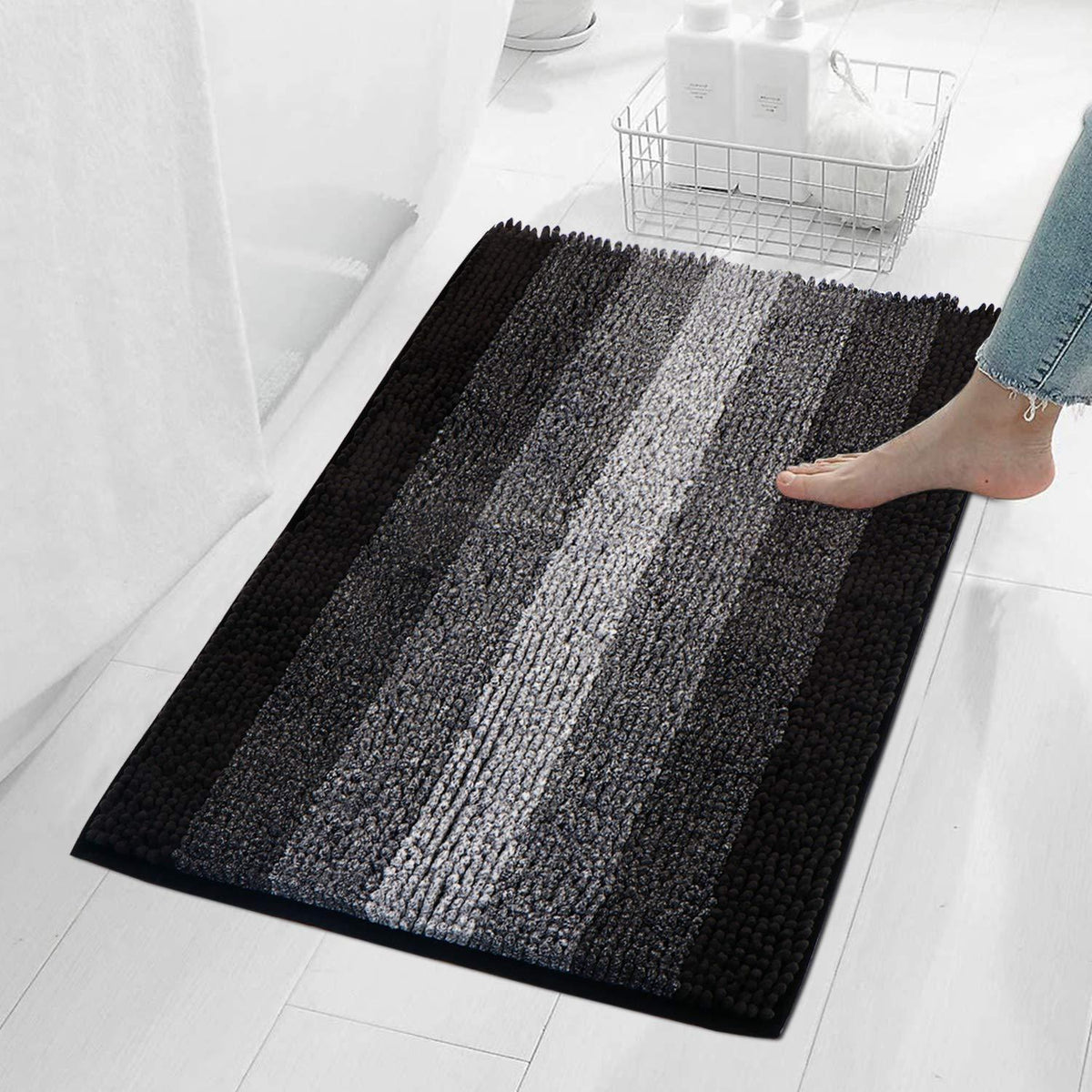 Super Soft Machine Washable Bathroom Floor Mats - HOKIPO | Har Ghar ka Humsafar