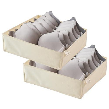 Undergarment Organizer for Wardrobe and Drawers, Beige - HOKIPO | Har Ghar ka Humsafar