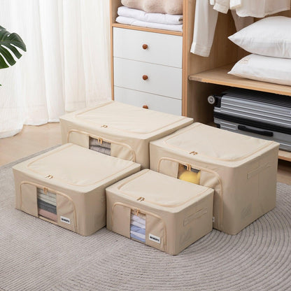 Beige Clothes Storage Boxes - HOKIPO | Har Ghar ka Humsafar